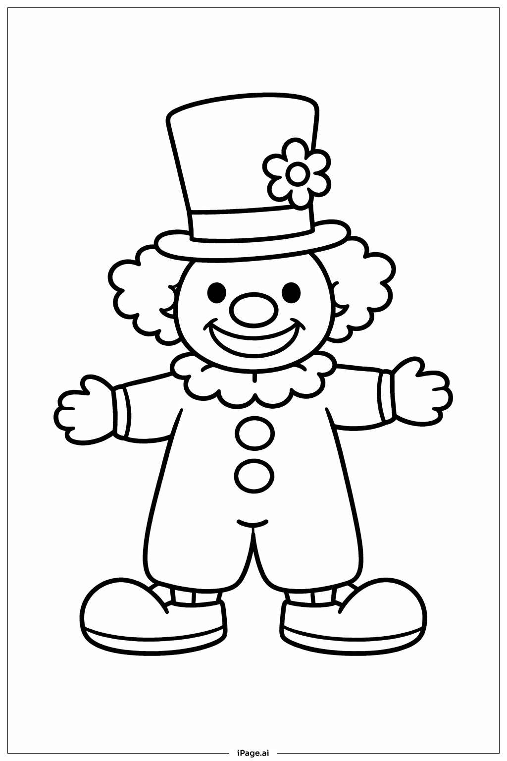 戴帽小丑填色页