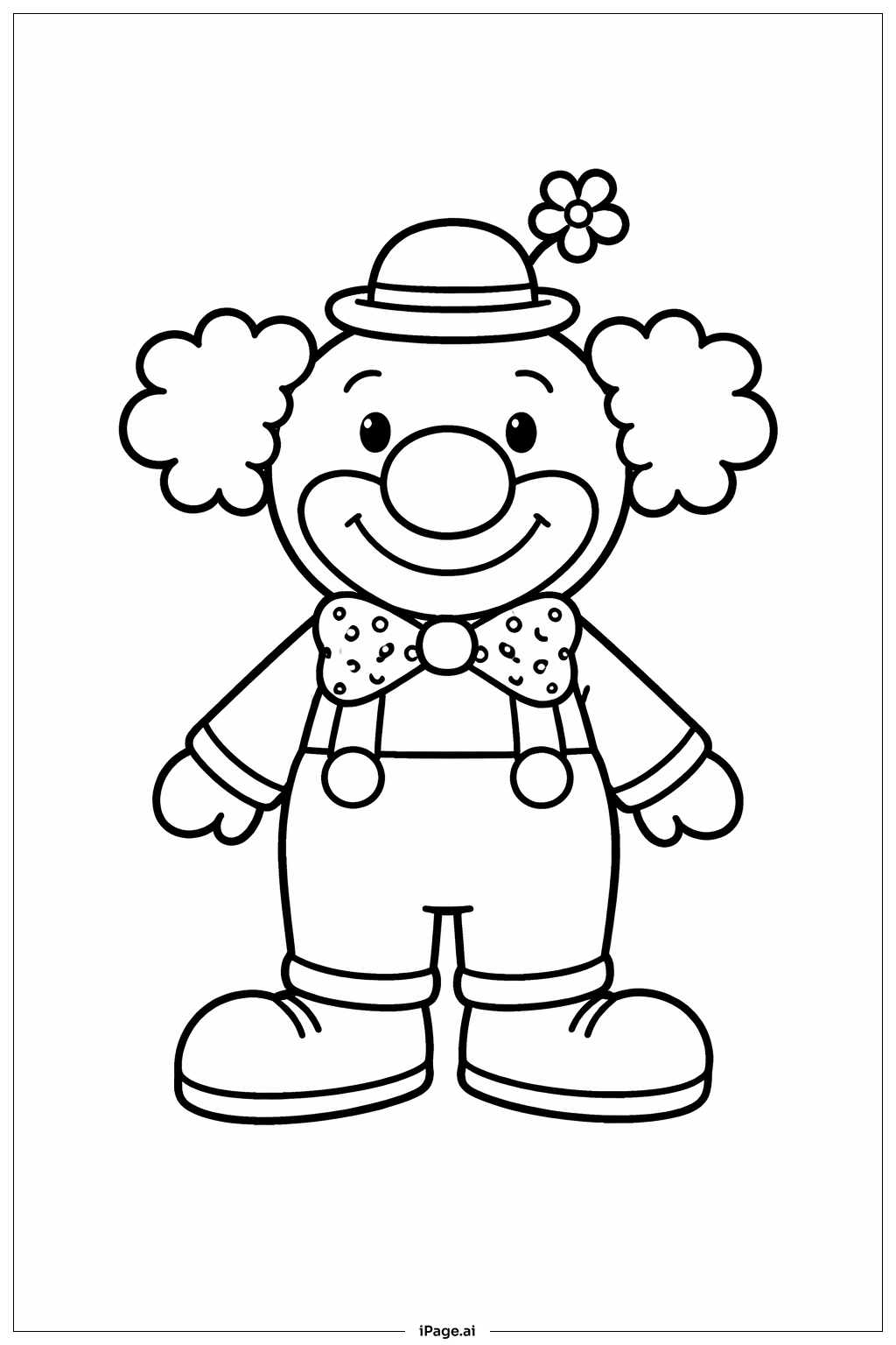 大鼻子小丑填色页