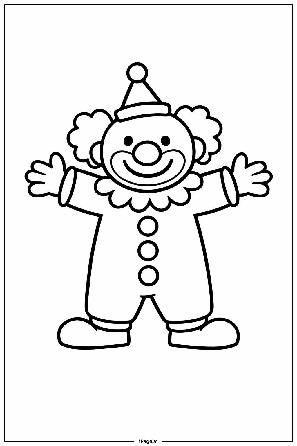 笑脸小丑填色页