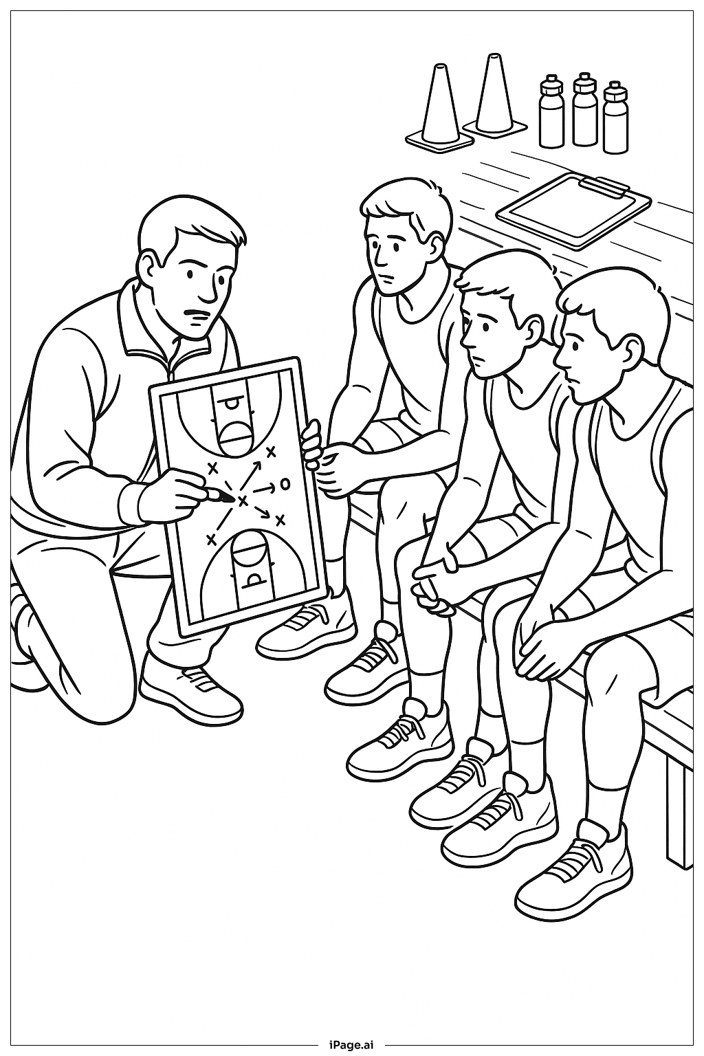 Trainer gibt Taktiken Fußball