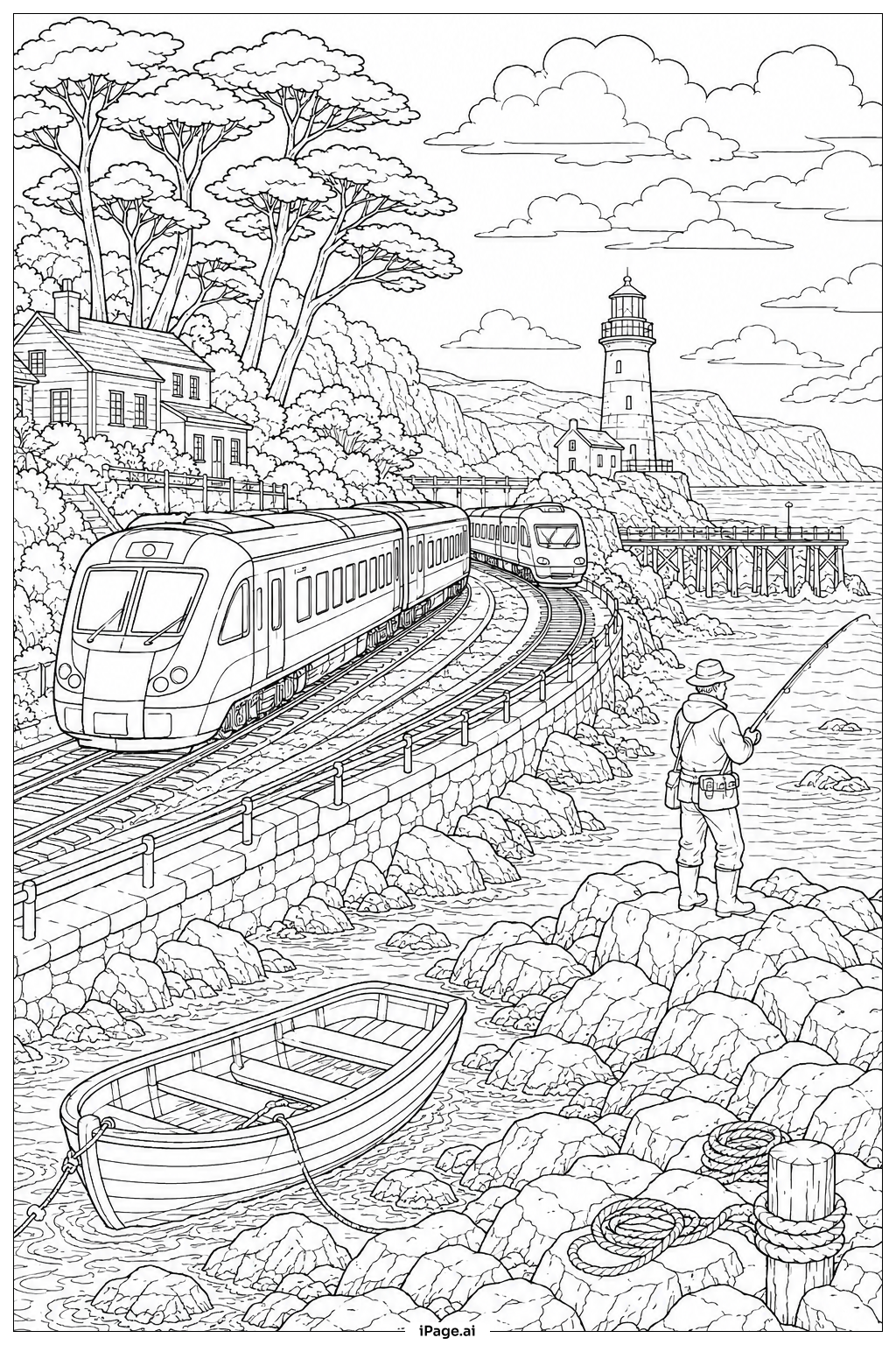 Küstenbahnstrecke Ausmalseite