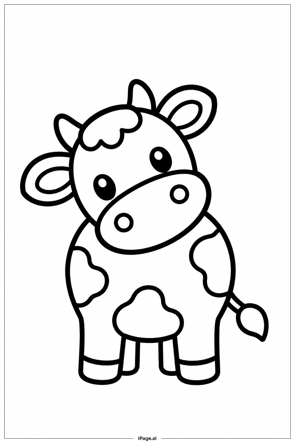 La vache qui incline la tête
