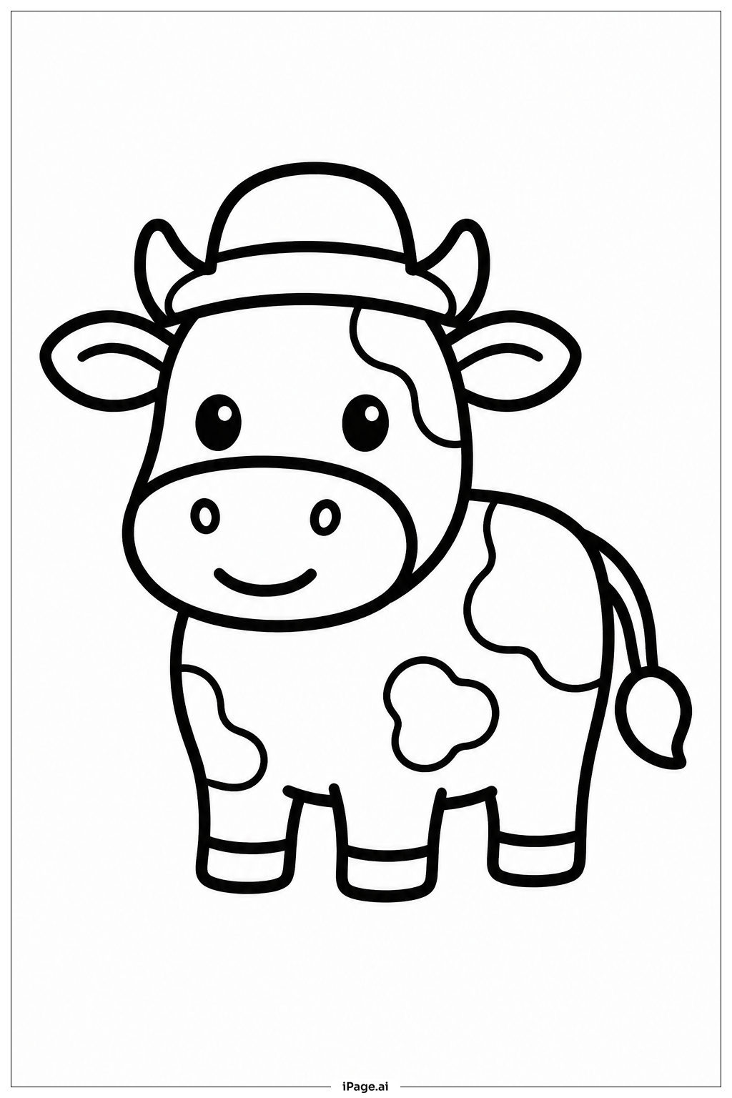 Vache avec chapeau