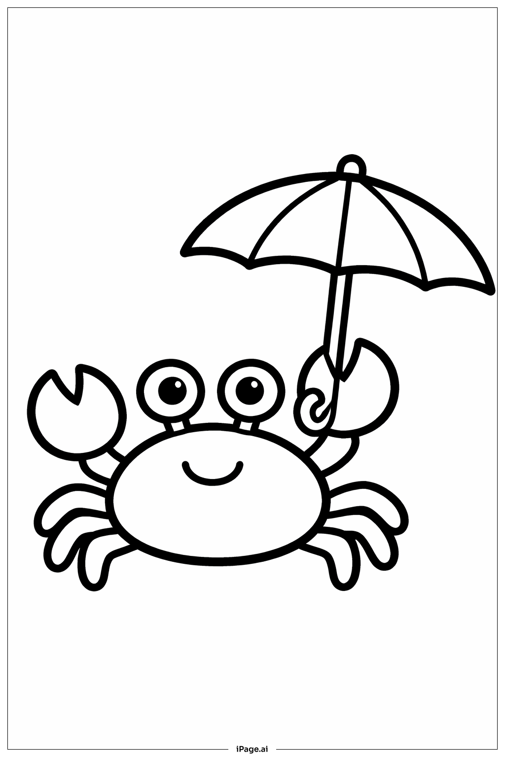 Caranguejo Segurando Guarda-chuva