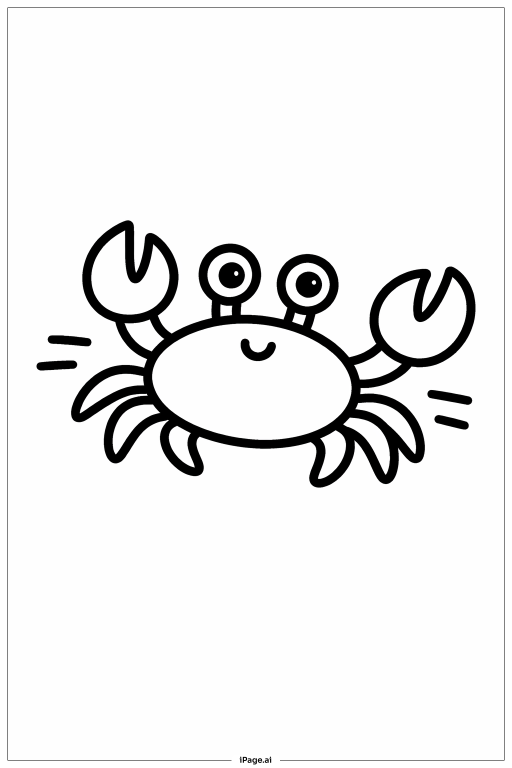  게 옆으로 걷기 색칠공부 페이지 