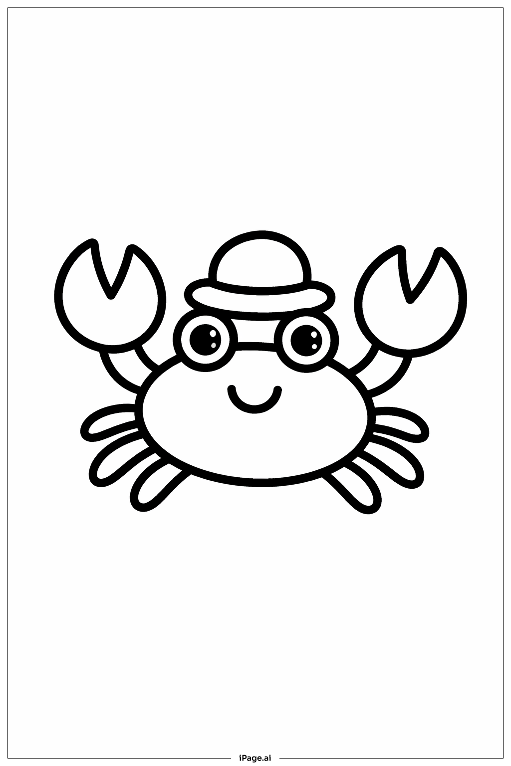  모자 쓴 게 색칠공부 페이지 