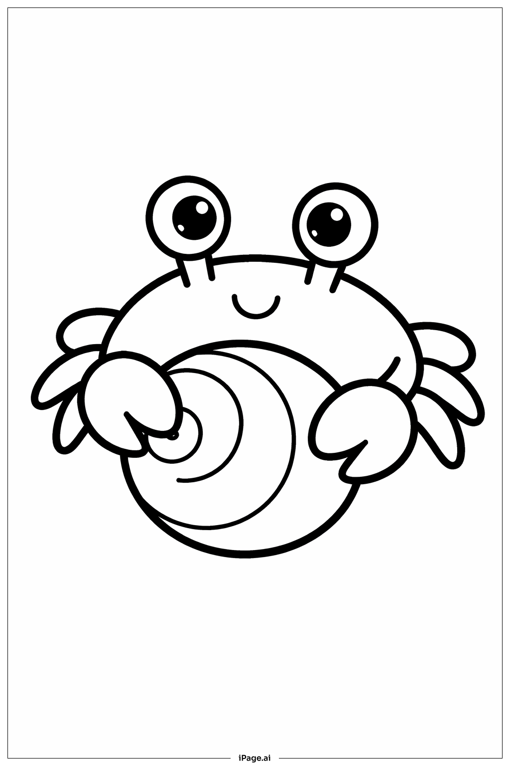  껍질을 가진 게 색칠공부 페이지 