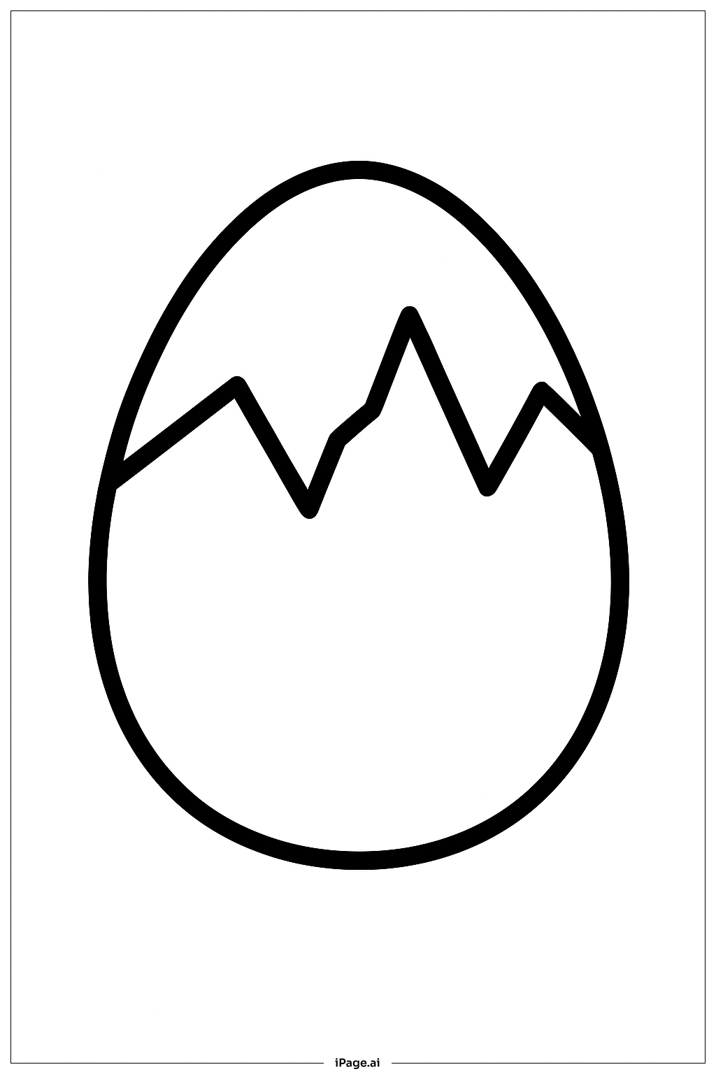 Cracked Egg Shell Coloring Page
