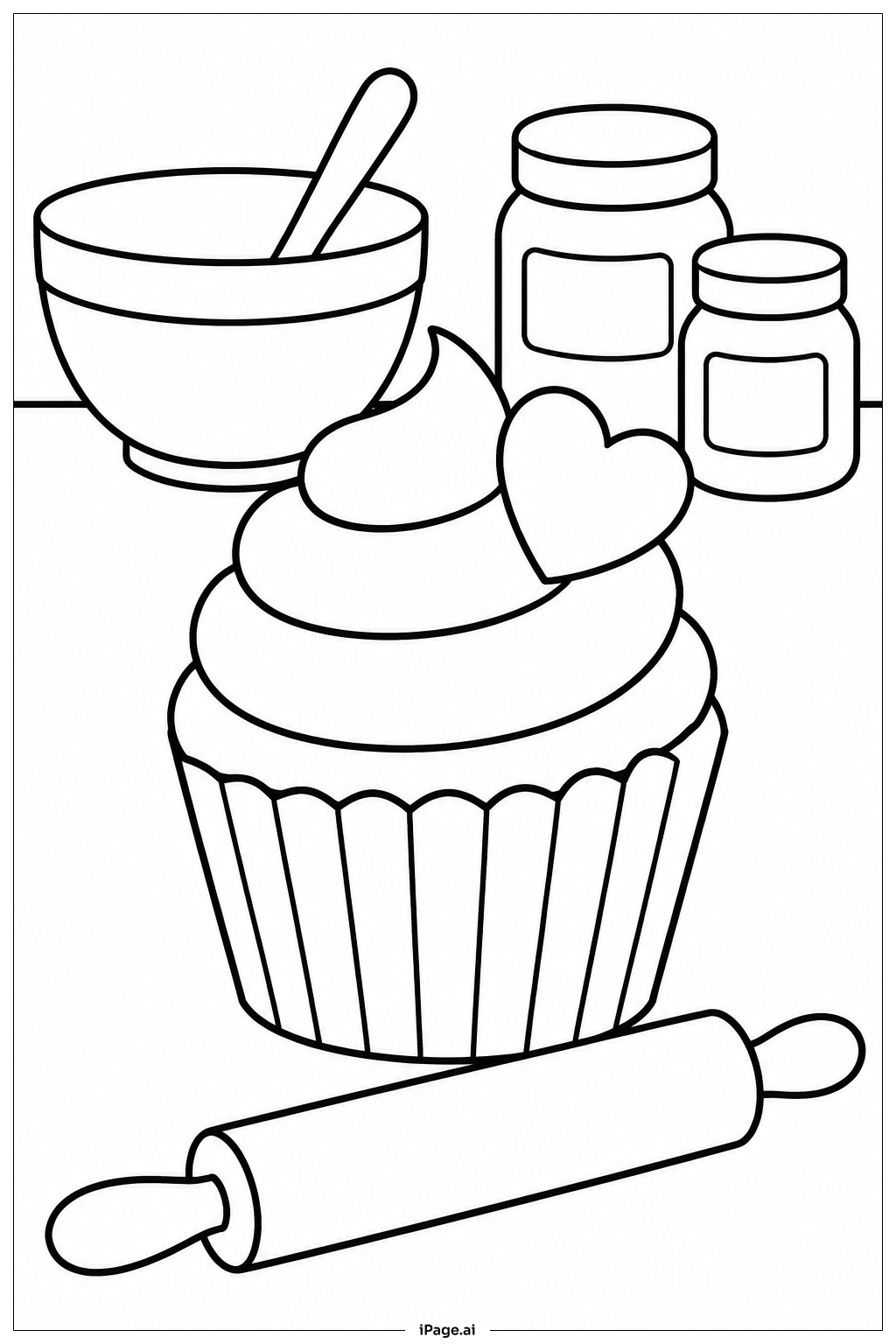 Cupcake-Backstube Ausmalseite