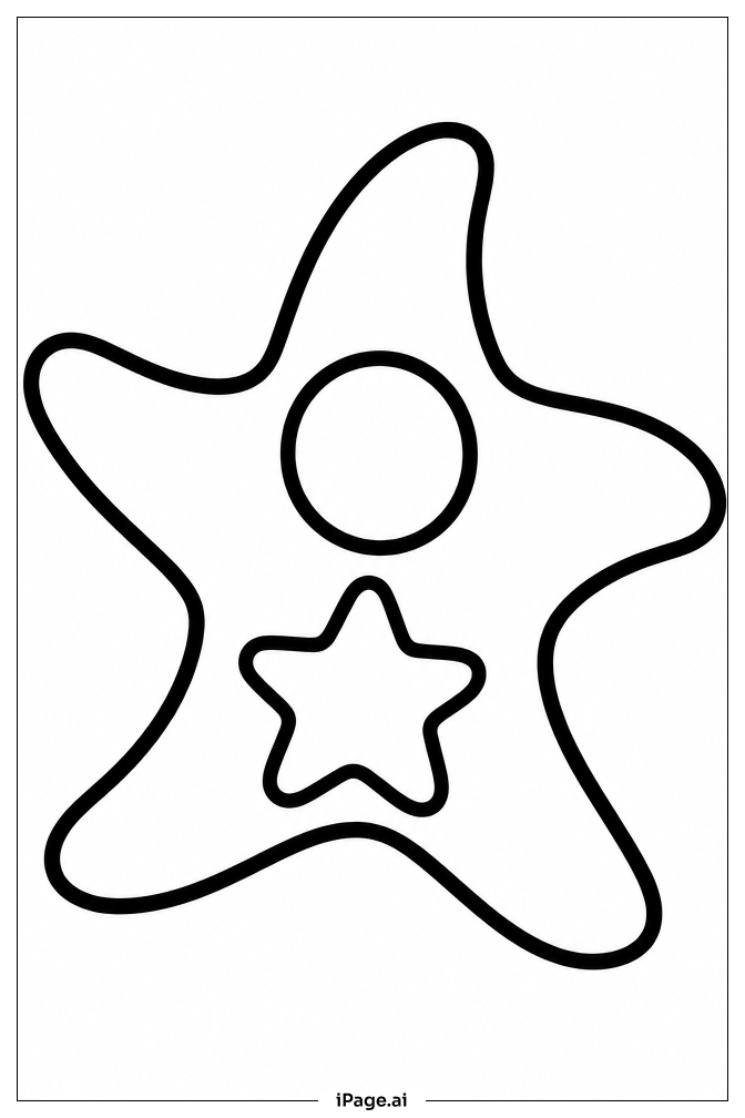 Curvy Starfish Coloring Page