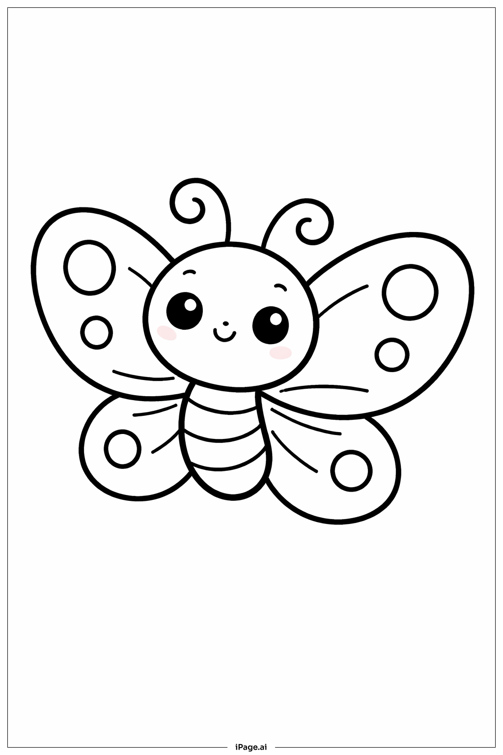 Cute Baby Butterfly Coloring Page