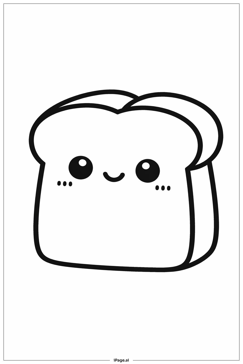  Niedliche dicke Toastscheibe Ausmalseite 