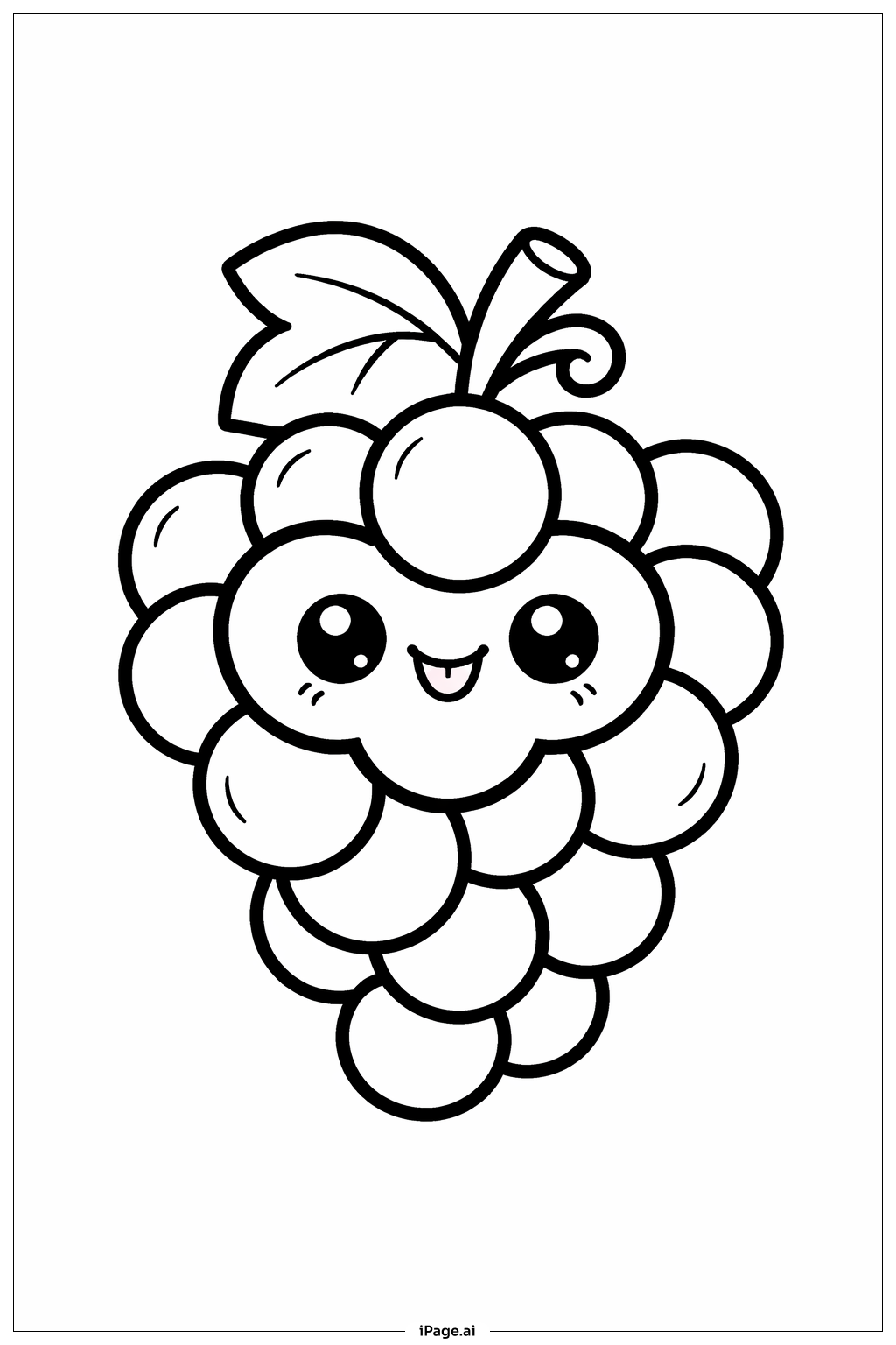  Niedliche Trauben Gruppe Ausmalseite 