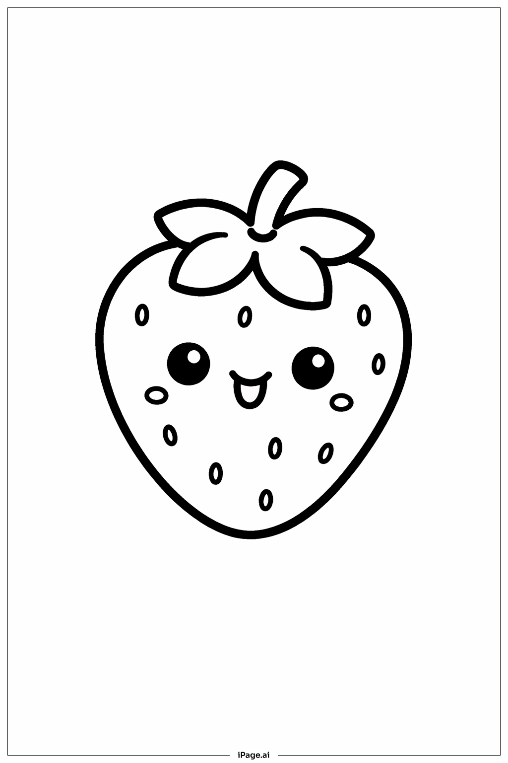  Süße Kleine Erdbeere Ausmalseite 