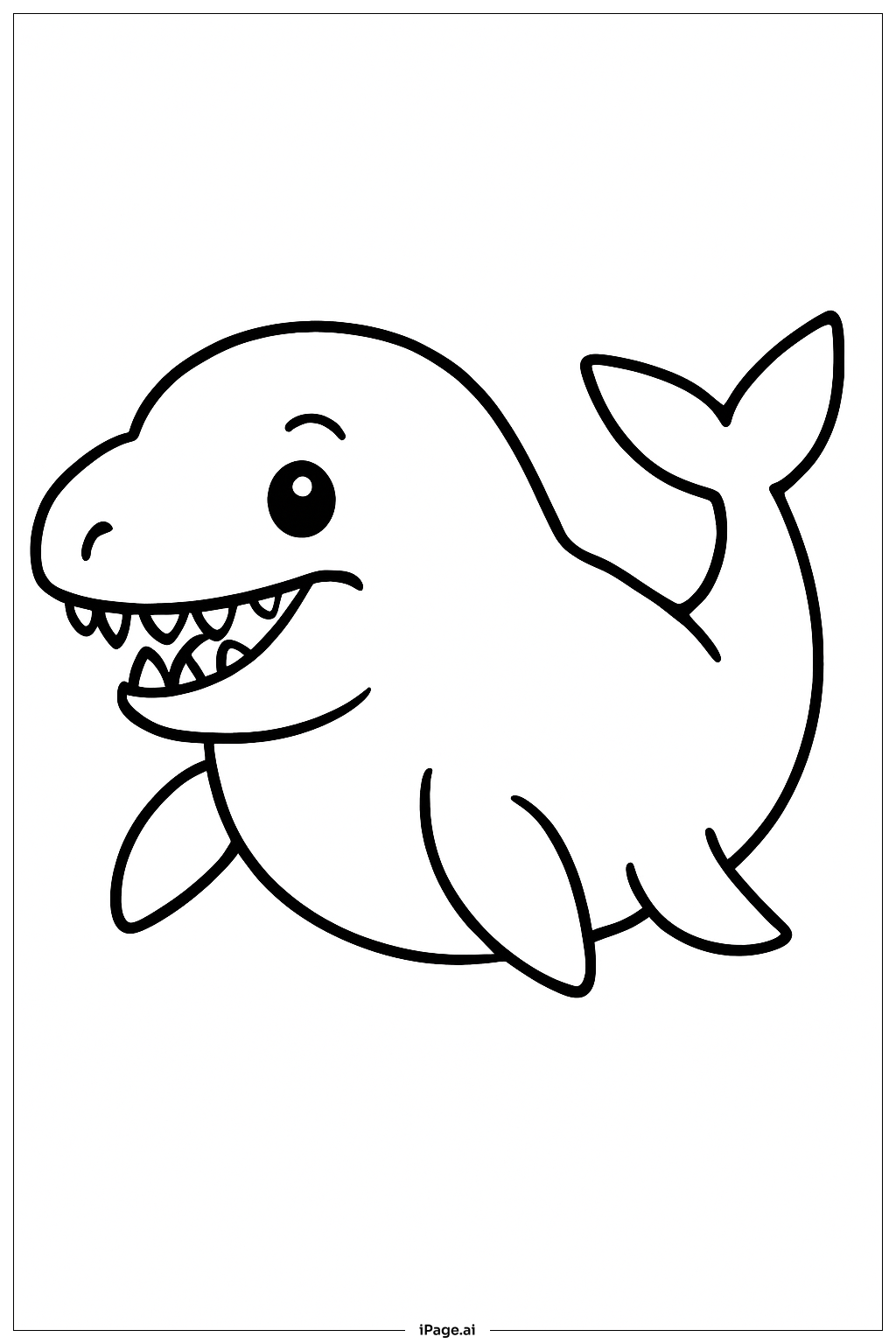  귀여운 모사사우루스 색칠공부 페이지 