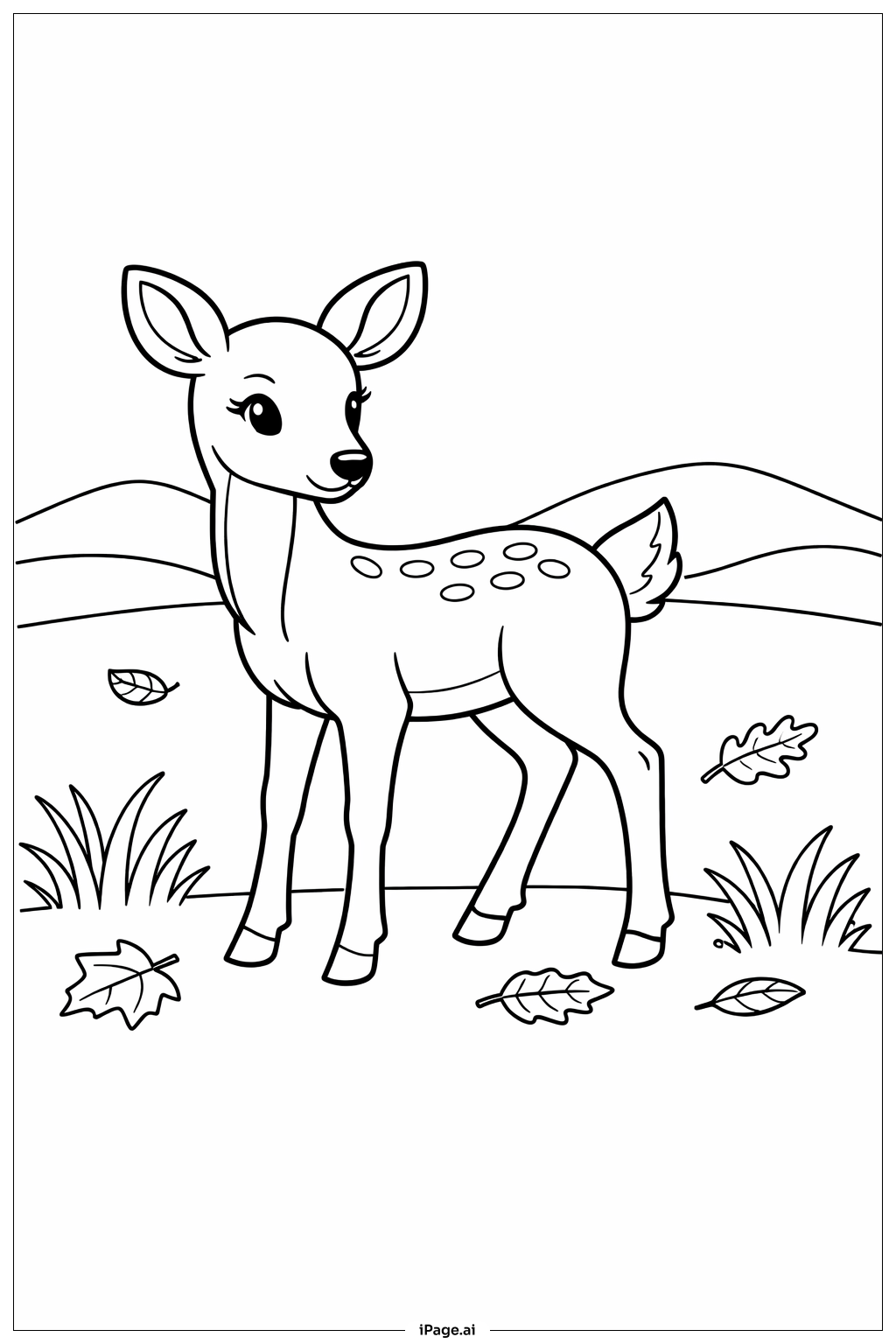 秋季草原上的小鹿