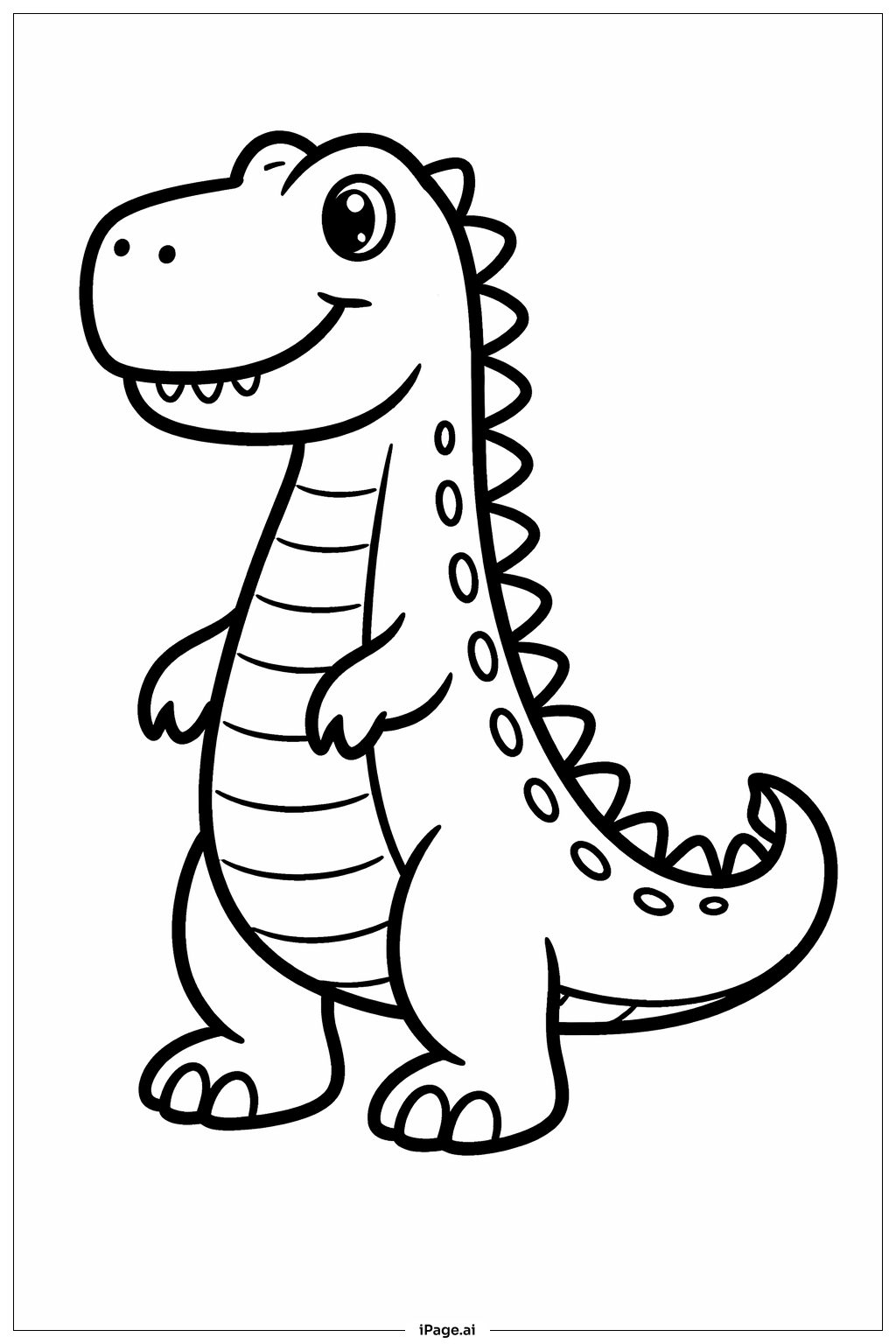 Dinosaur Standing Tall Coloring Page