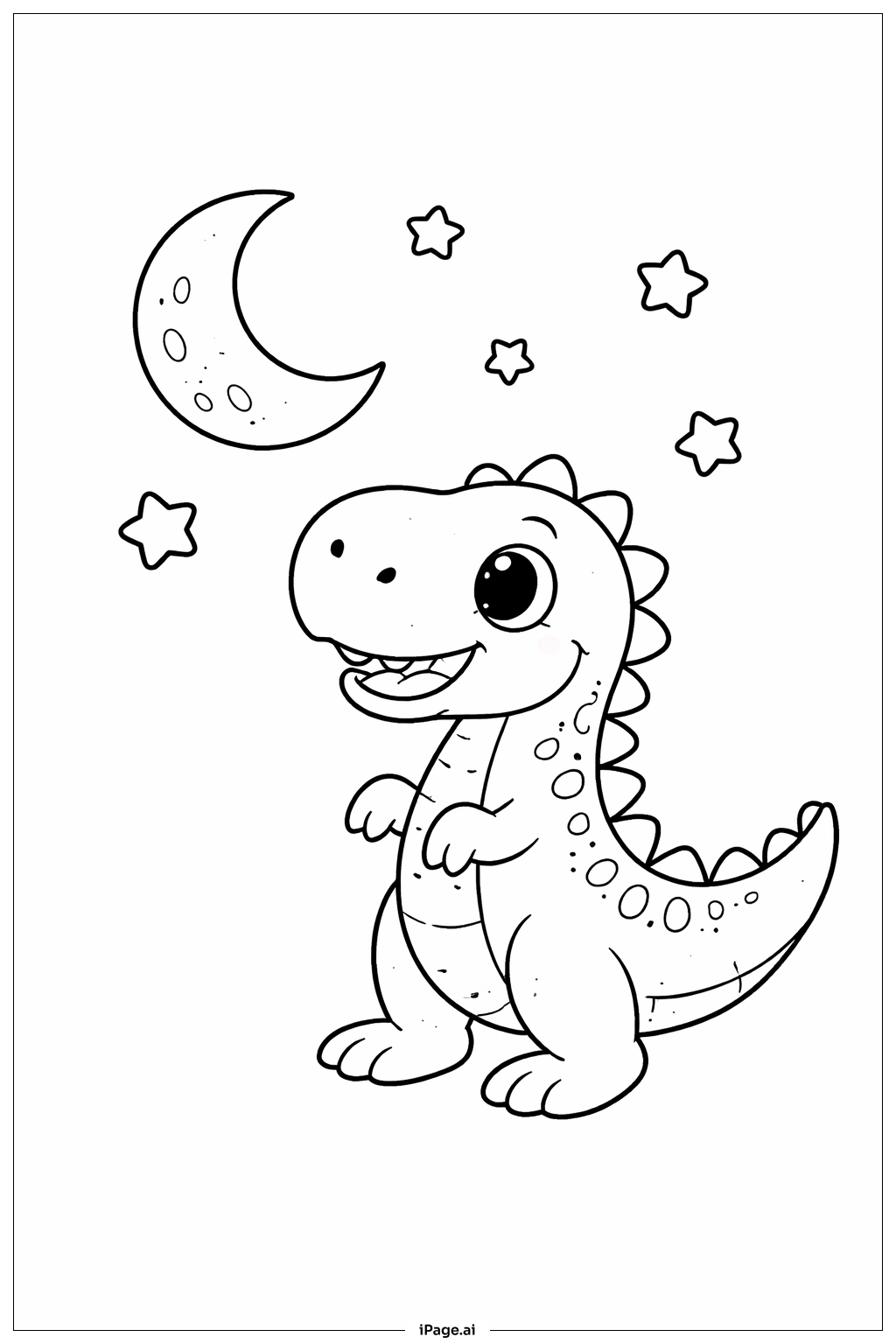 Dinosaur Under Moonlight