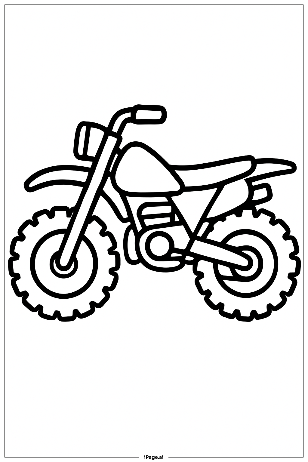  越野機車側視圖著色頁 