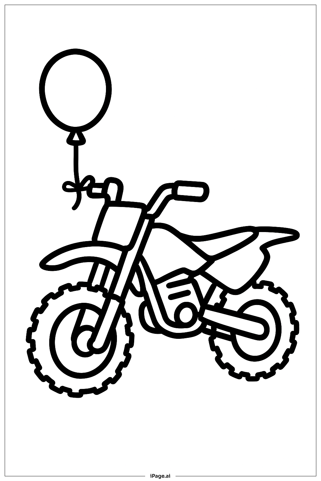 越野摩托車與氣球