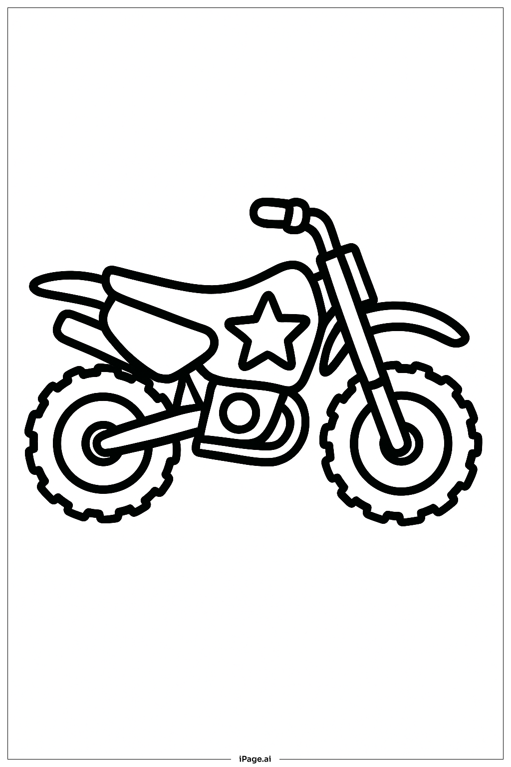 帶星星的越野摩托車