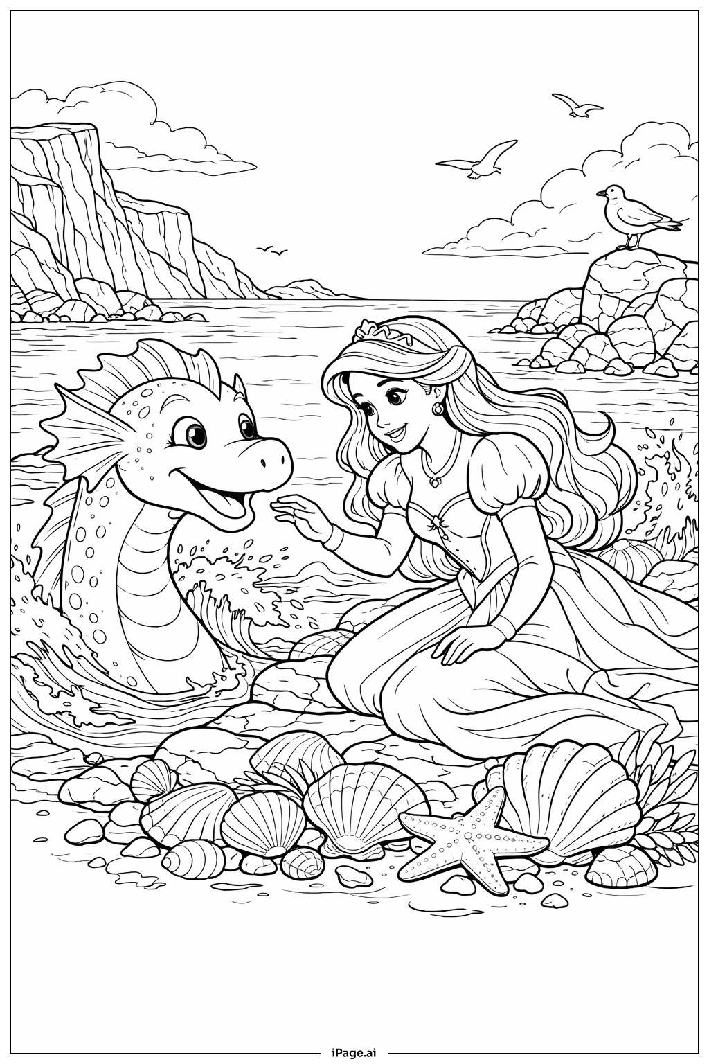 Page de coloriage Princesse Disney