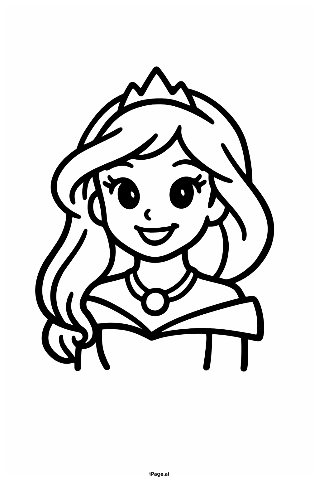 シンプルなネックレスを身に着けたディズニープリンセス