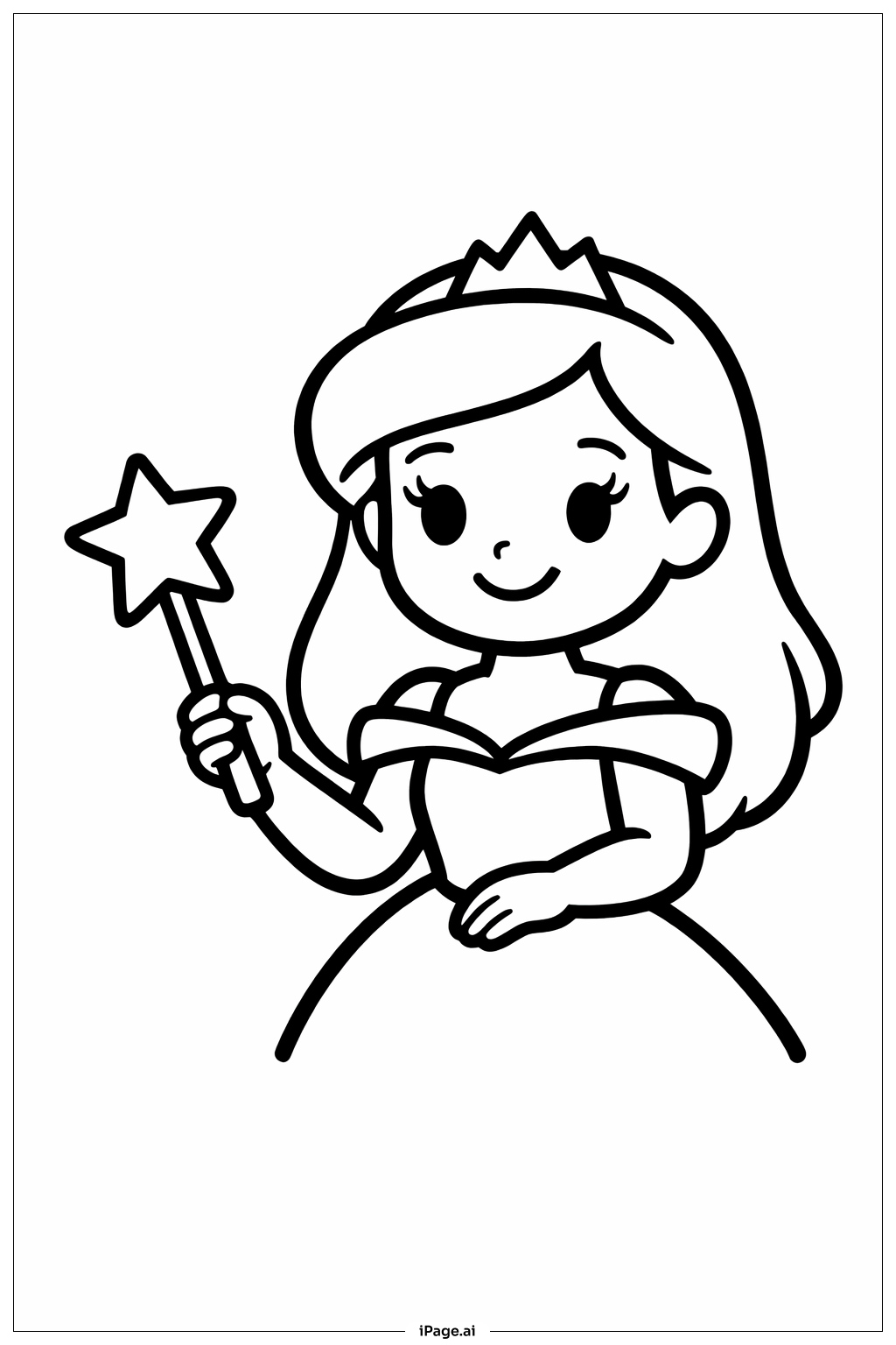  Trang tô màu Công chúa Disney với cây đũa phép hình ngôi sao 