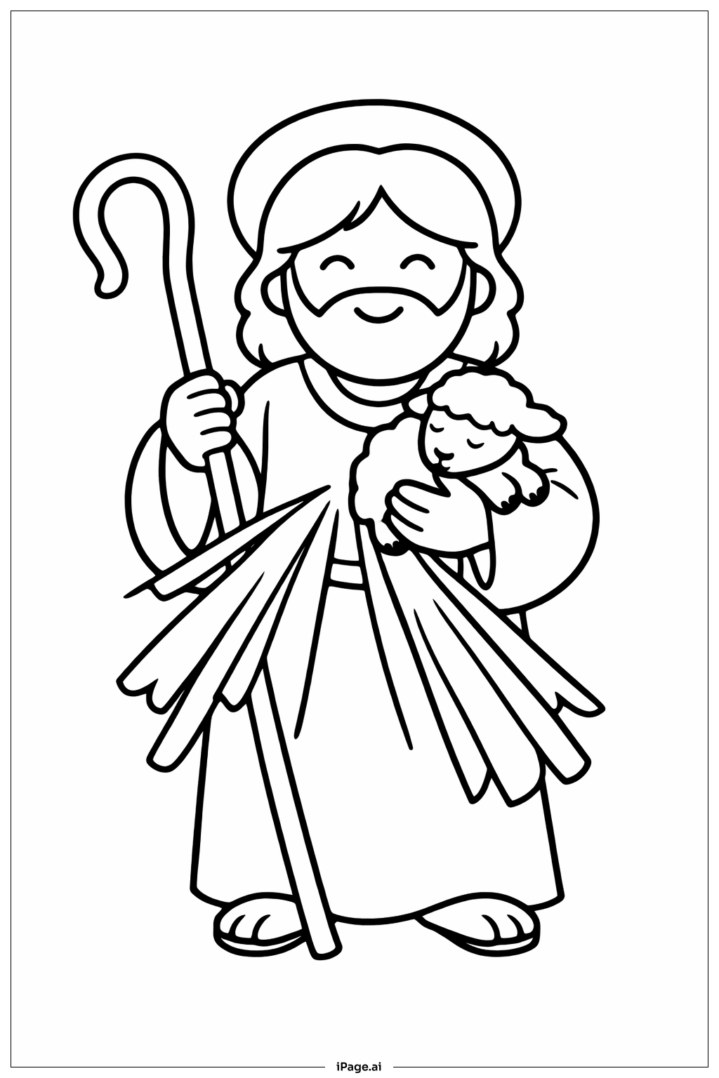  신의 자비 다정한 목자 색칠공부 페이지 