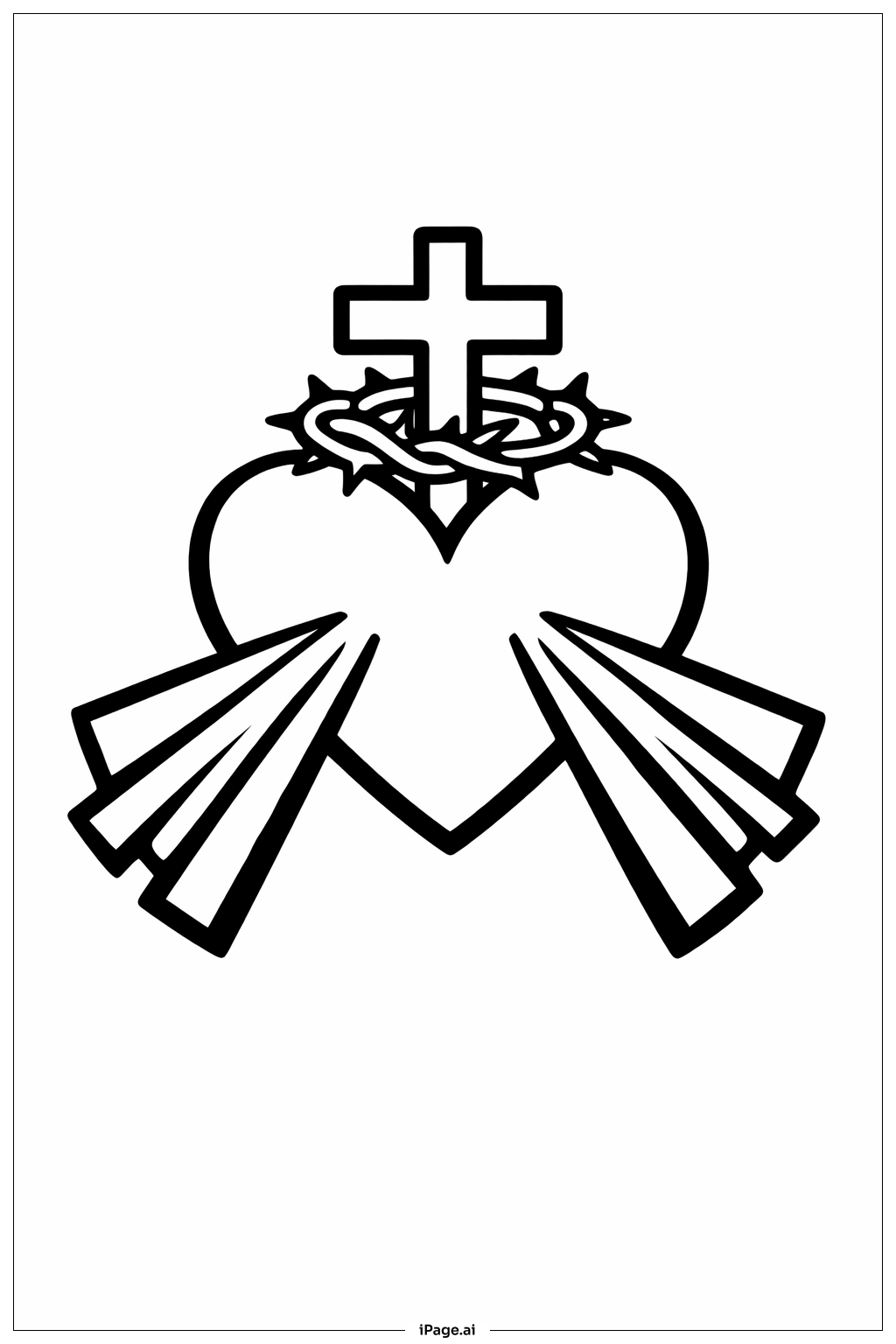  Divine Mercy Heart Rays Coloring Page 