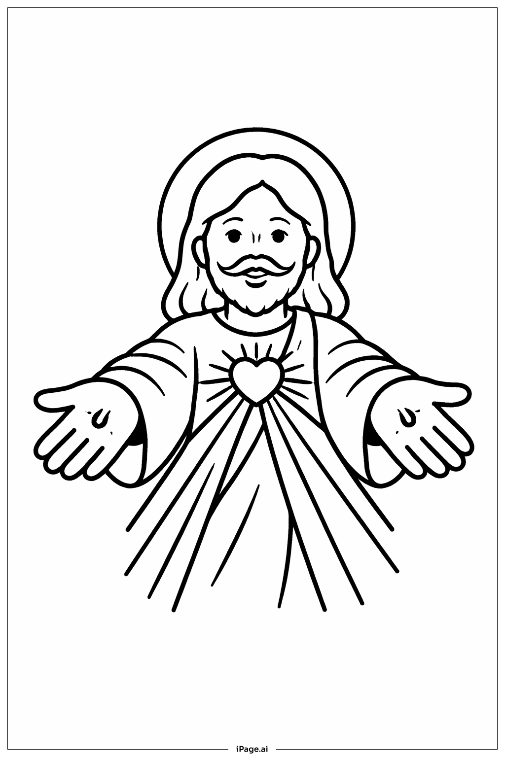  Divine Mercy Open Hands Coloring Page 