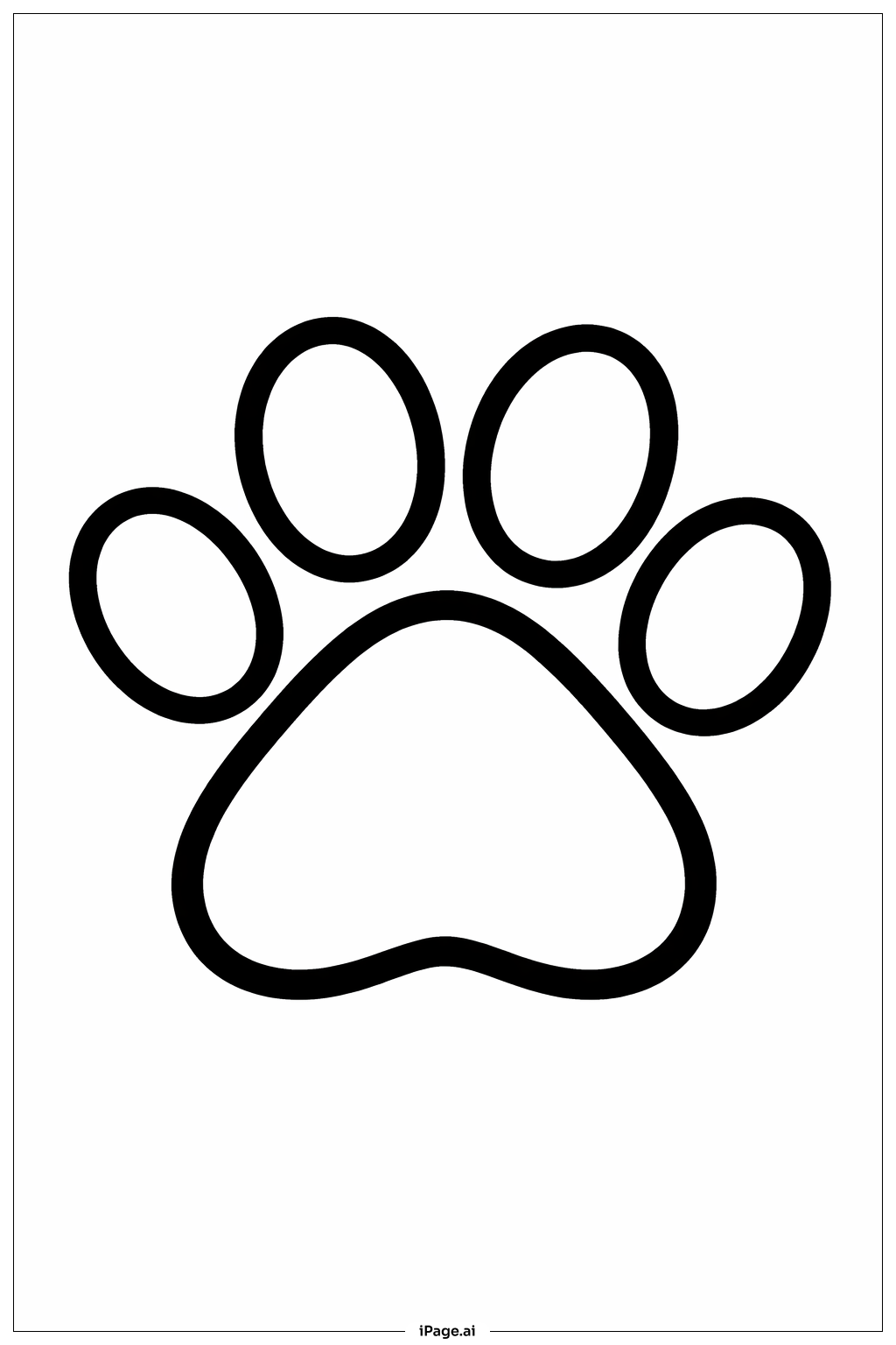  Dog Paw Print Coloring Page 