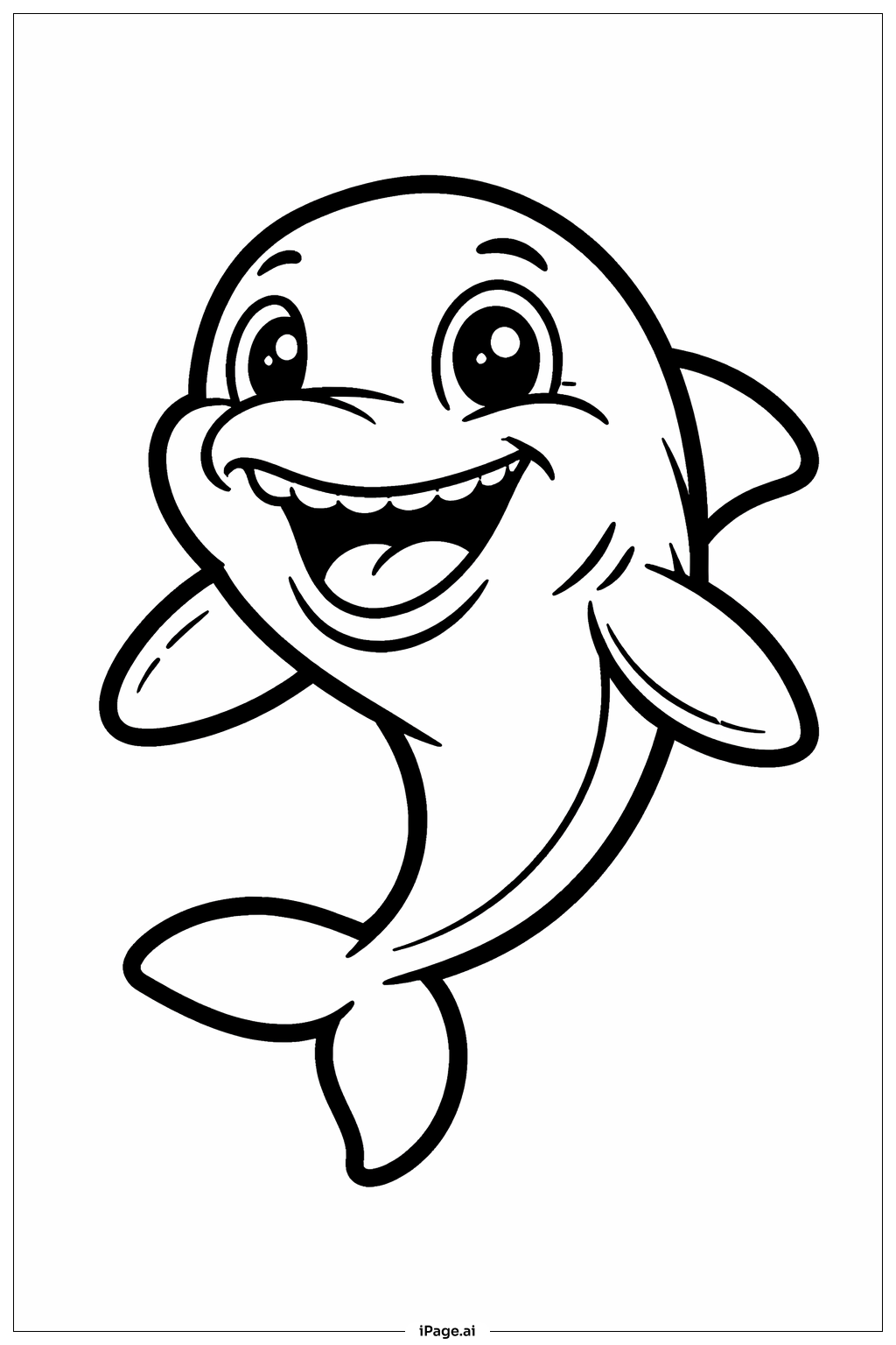  Trang tô màu Cá Heo Cười Rộng 