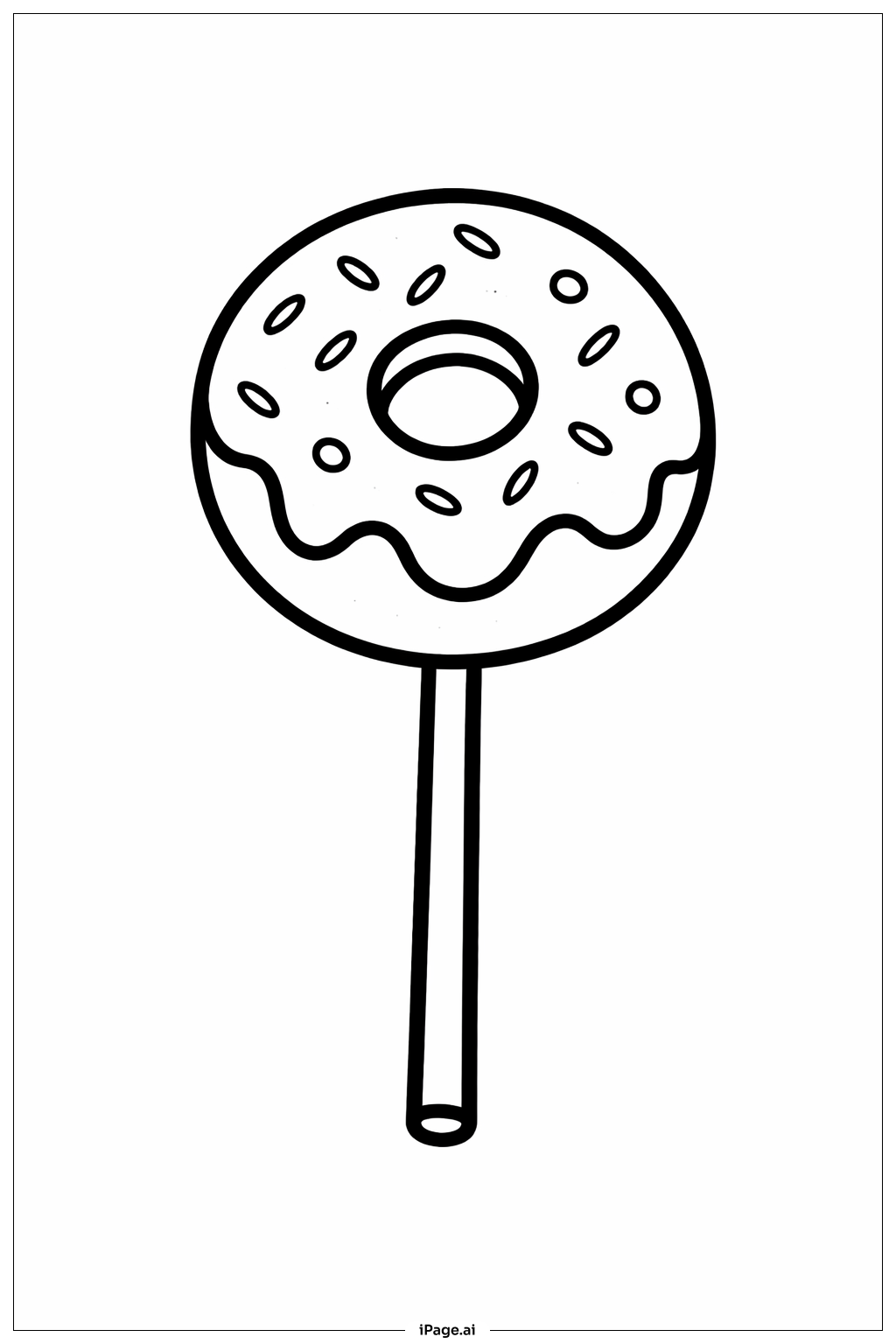  Donut On Stick Coloring Page 