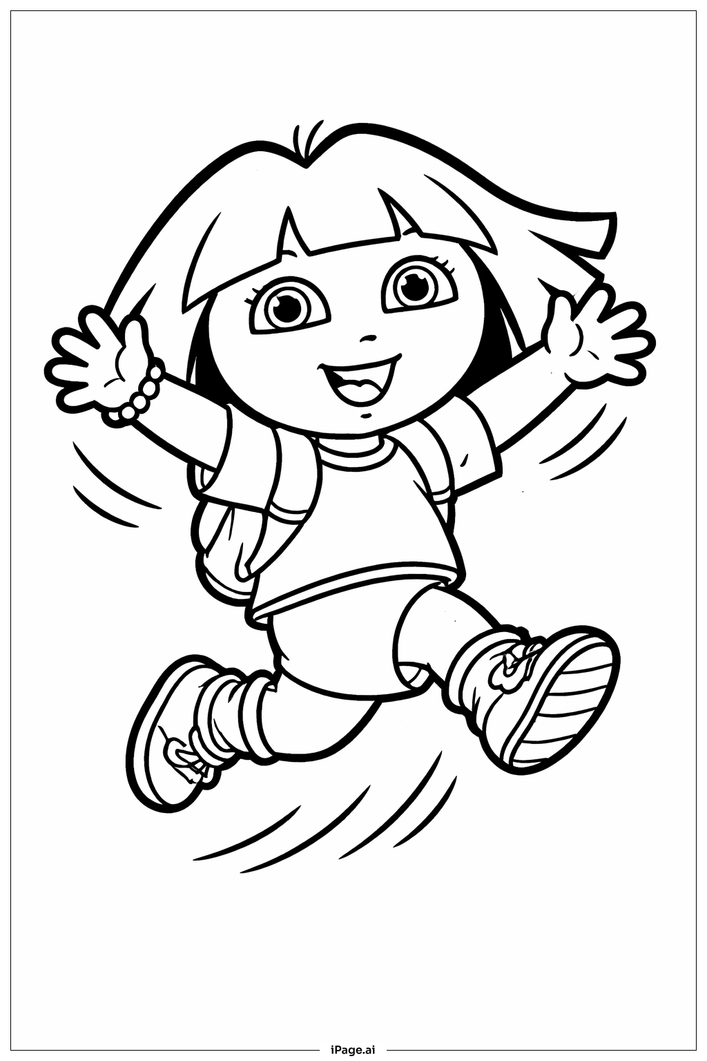  도라 점핑 색칠공부 페이지 