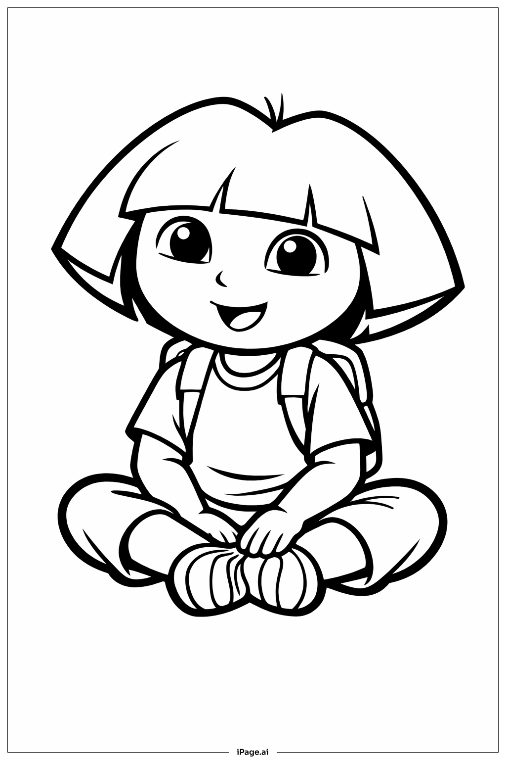  도라 앉아있기 색칠공부 페이지 