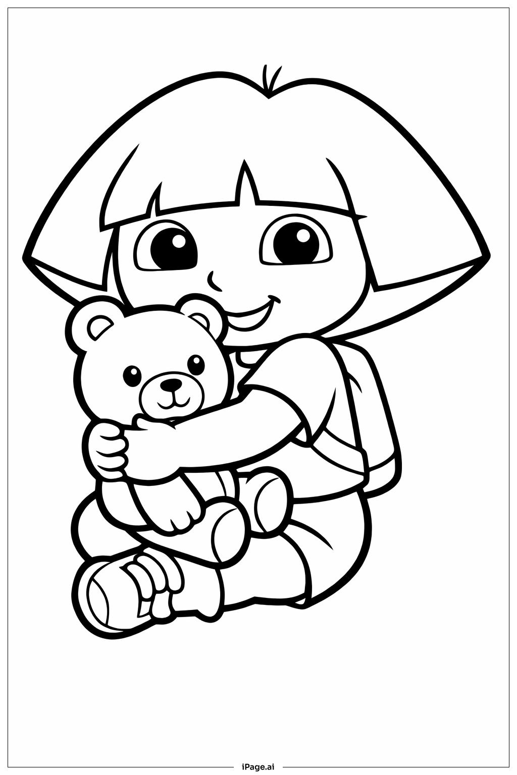  테디와 도라 색칠공부 페이지 