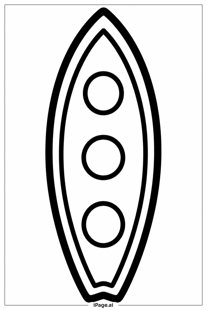 Dot Pattern Surfboard Coloring Page