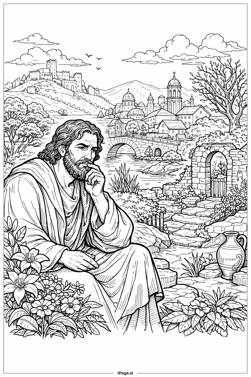 怀疑的多马 探索信仰填色页