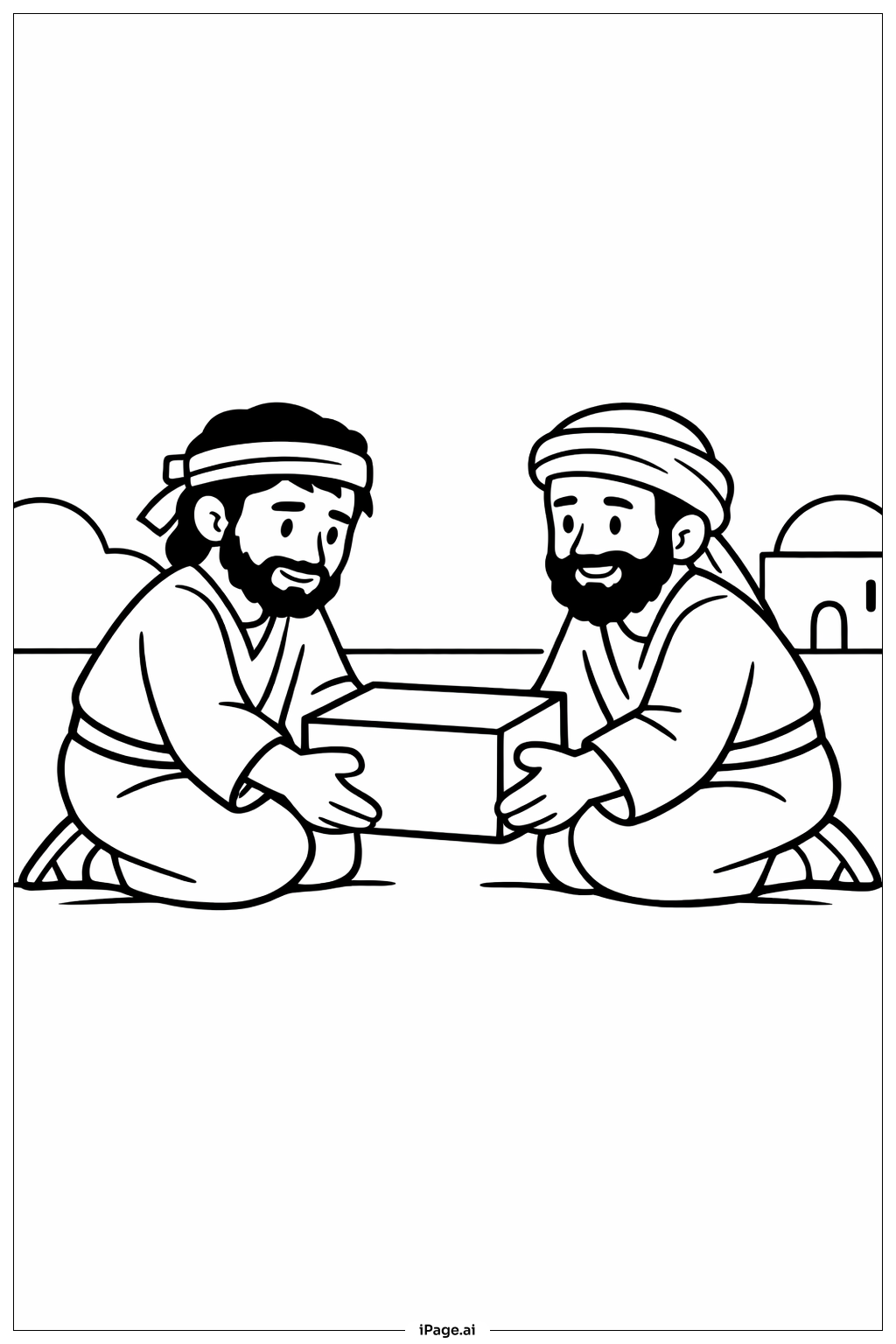 Doubting Thomas Helping Others Coloring Page