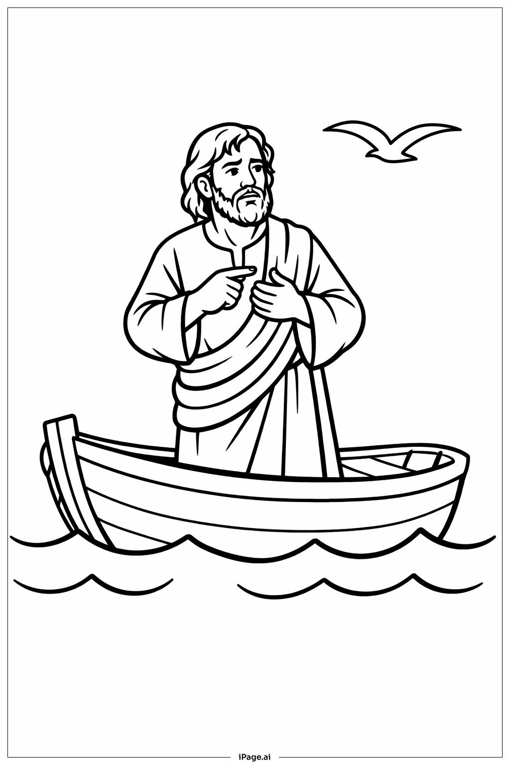  Doubting Thomas On A Boat Coloring Page 