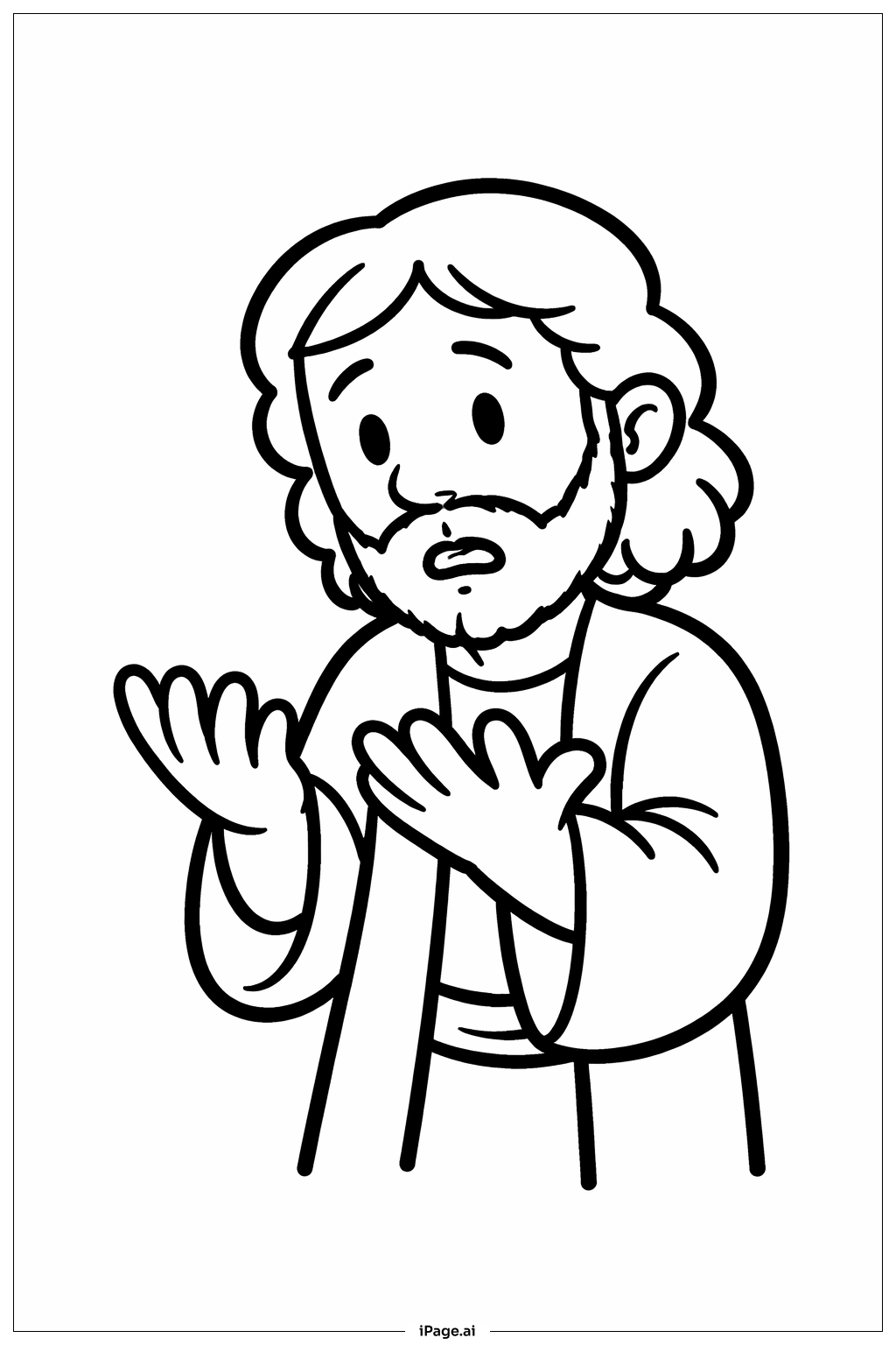  의심 많은 토마스 쉬운 손 색칠공부 페이지 