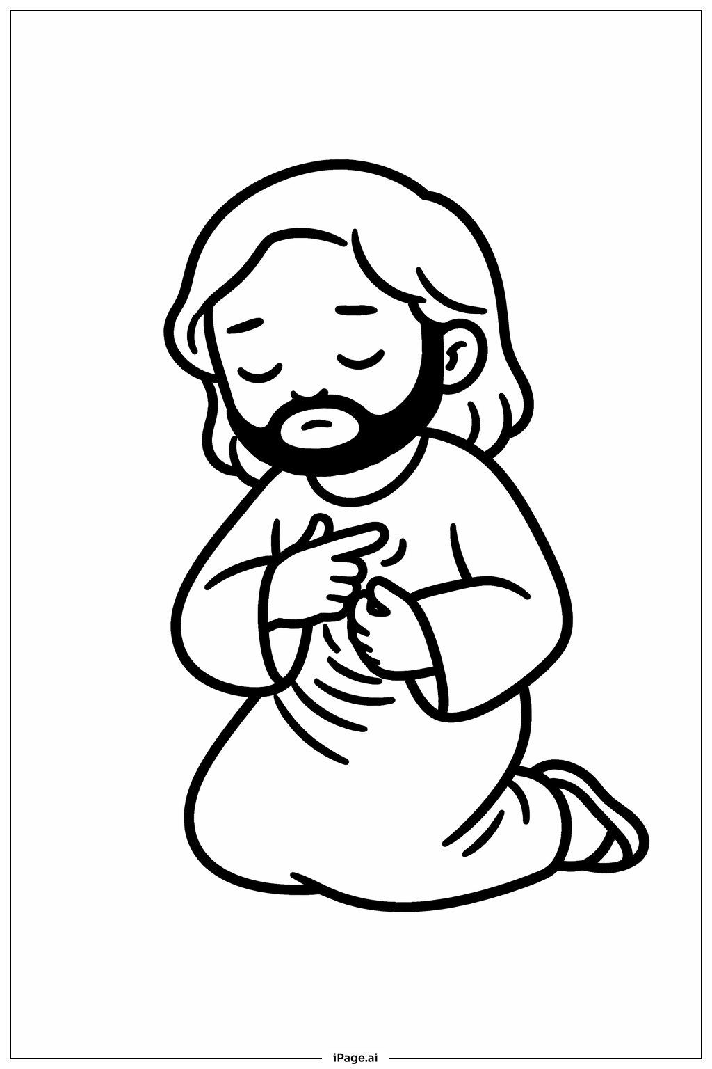  의심 많은 도마 간단 기도 색칠공부 페이지 