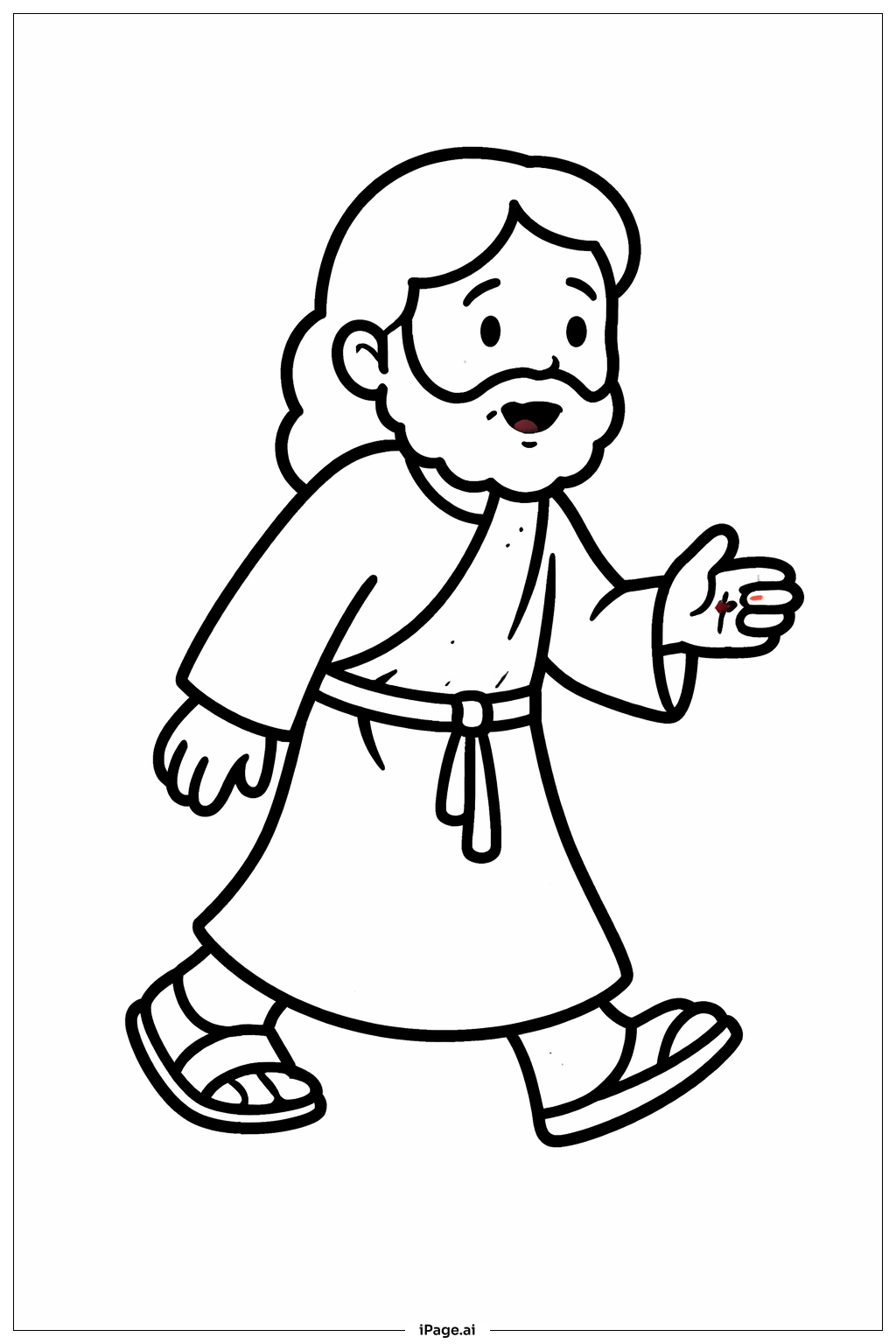  Página para colorir de Tomé Duvideiro Andando Sozinho 