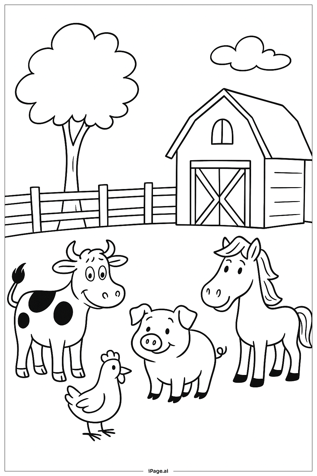  Dr Seuss Farmyard Scene Coloring Page 