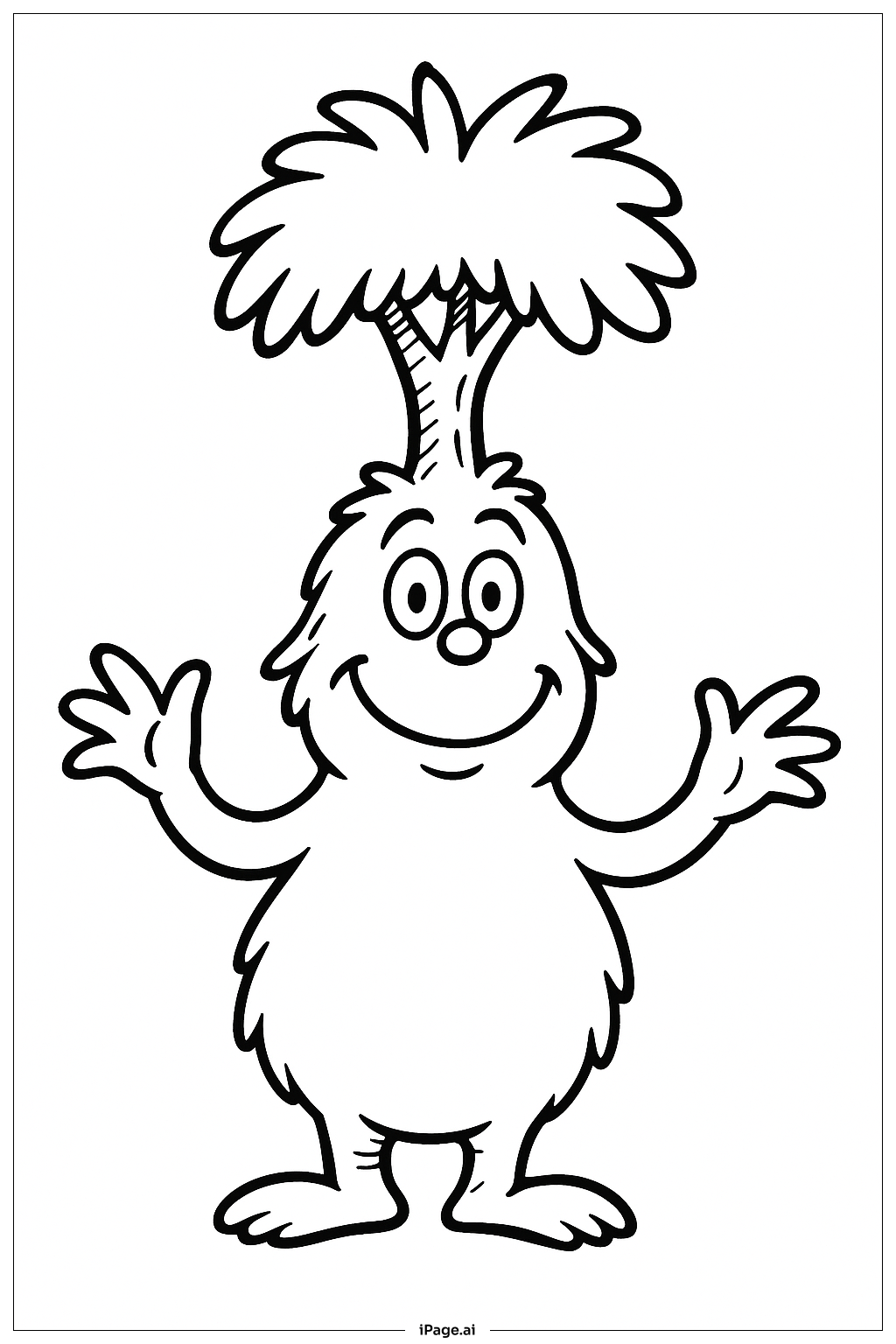  Dr Seuss Friendly Tree Creature Coloring Page 
