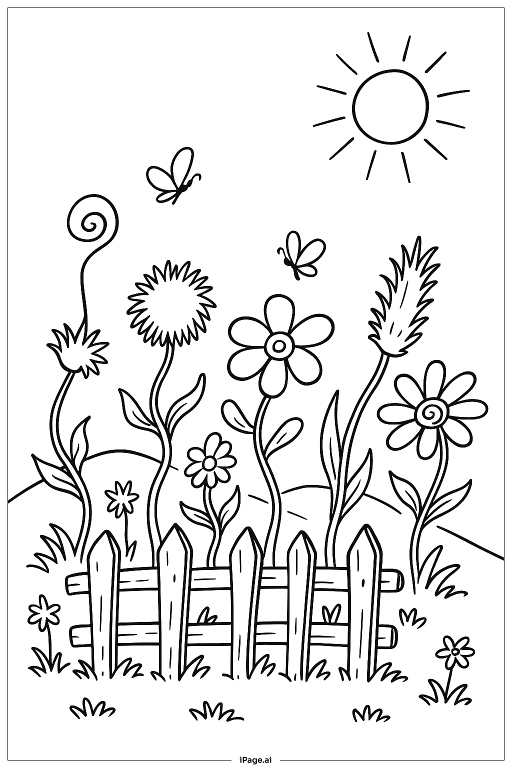  Dr Seuss Garden With Flowers Coloring Page 