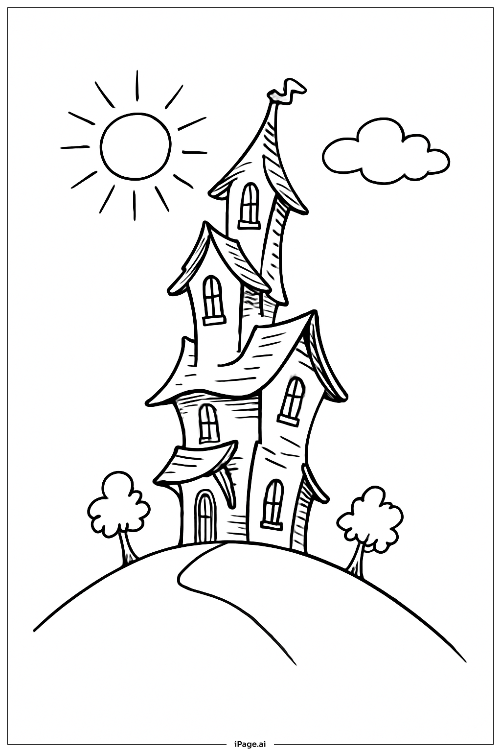  Dr Seuss House On Hill Coloring Page 