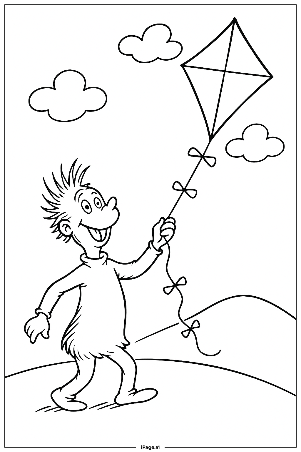  Dr Seuss Kite Flying Day Coloring Page 