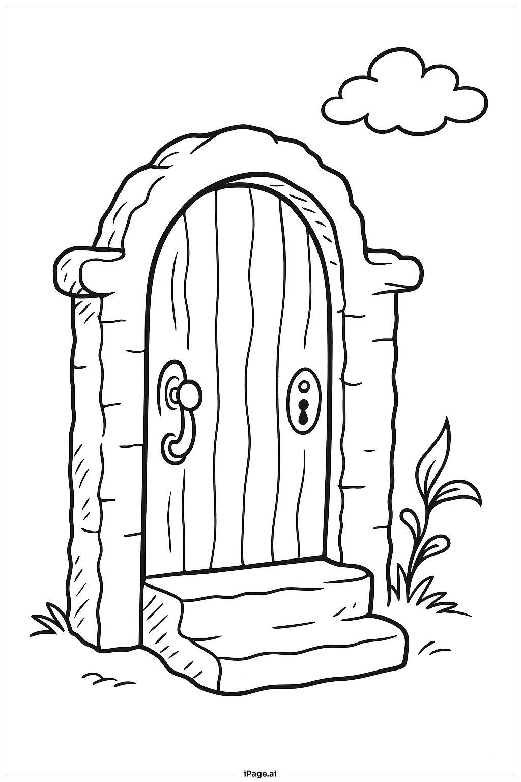 Dr Seuss Magic Doorway Coloring Page (Free PDF&PNG Printable)